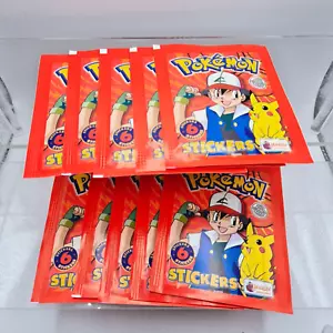 Pokemon Merlin Sticker Packs x10 Neu Sealed Topps Serie 1 - 1999 - Bild 1 von 2