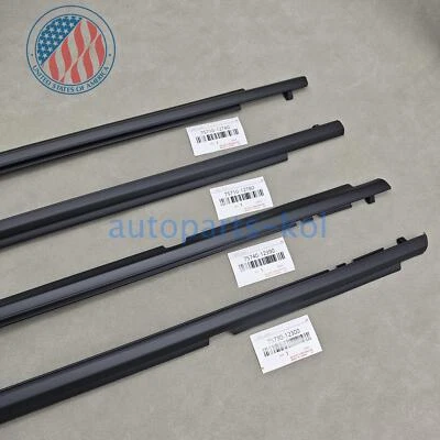 New 4× Weather Strips Window Moulding Trim Seal Belt Fits For Corolla 2009-12 - Image 1 of 4