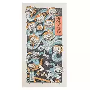 Cuphead Ms. Chalice Orochi limitierte Auflage Holzblockdruck Cuphead 1/150 - Bild 1 von 5