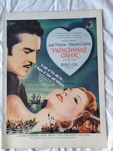 1945 Vintage Original Magazine MOVIE Ad FRENCHMAN'S CREEK Joan Fontaine - Picture 1 of 1