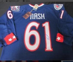 Jersey Rick Nash Columbus Azul Firmado Autografiado Personalizado Talla Grande - Imagen 1 de 8