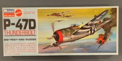 MONOGRAMA DE COLECCIÓN P-47D THUNDERBOLT ESCALA 1/4 1967 GRANDE RÁPIDO RESISTENTE M8 Foto 1 de 4