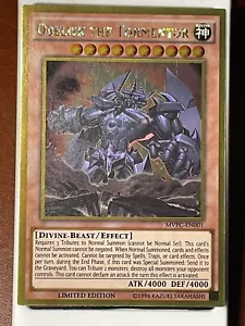 Yu-Gi-Oh! Obelisk The Tormentor DSOD Theater PROMO Gold Rare & Lim Ed MVPC-EN001 - Picture 1 of 5