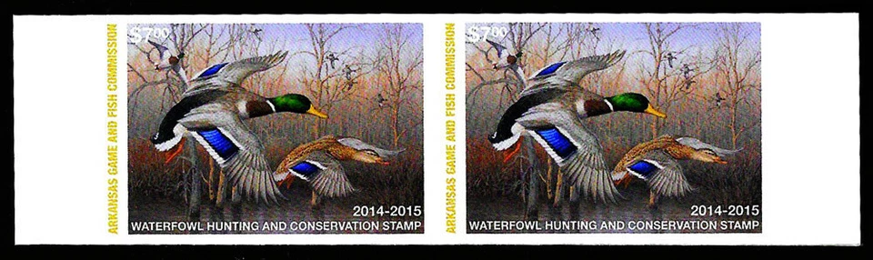 AR34P — 2014 Arkansas imperforate pair - Image 1 of 1