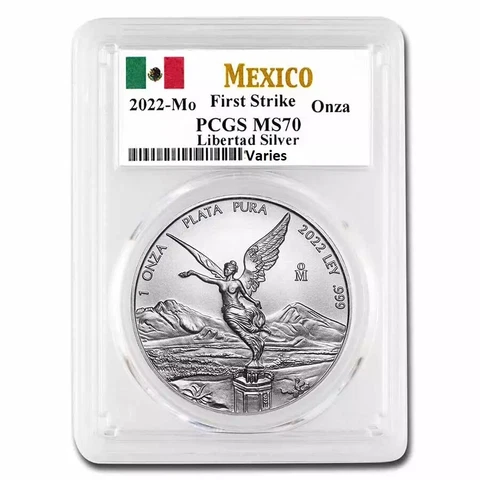 2022 Mo Mexico 1 oz Silver Libertad Onza - PCGS MS 70 First Strike Cover
