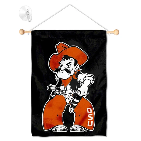 Oklahoma State Cowboys Banner Window Hanging with Suction Cup Cover
