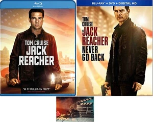 Jack Reacher 1 One & Never Go Back 2 Two (Blu Ray) Tom Cruise New - Picture 1 of 4