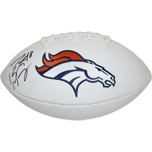 Peyton Manning Autographed Denver Broncos Logo Football Beckett 44010 - Picture 1 of 4
