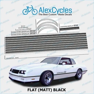 Kit completo de calcomanías planas de restauración negras mate para Monte Carlo SS 1985 86 - Imagen 1 de 1