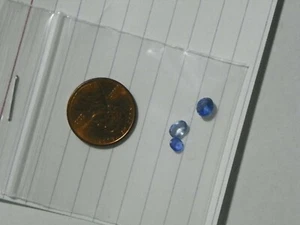 Zafiro 1,43 quilates peso total 3 facetas ligeras inclusiones naturales azul  - Imagen 1 de 1