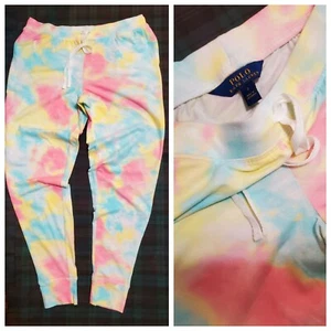 POLO RALPH LAUREN TIE-DYE WOMENS RELAXED FIT LOUNGE JOGGER PONY PANT. - Picture 1 of 4