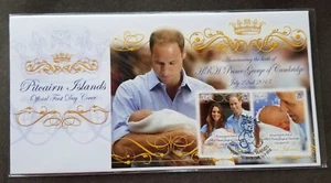 [SJ] Pitcairn Islands Royal Baby Birth Of Prince George 2013 William (FDC) - Picture 1 of 5
