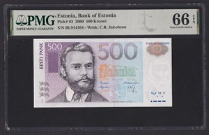 Estonia 500 Krooni 2000, Pick 83, PMG 66, UNC - Picture 1 of 2