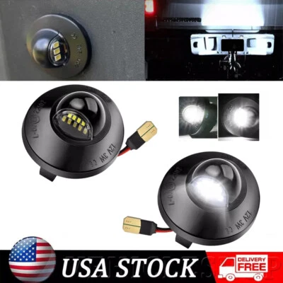 Pair LED License Plate Light Tag Lights for 1999-2014 Ford F-150 F150 Pickup - Image 1 of 4