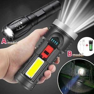 Super Bright 1000000LM LED Torch Tactical Flashlight+USB Rechargeable Handheld - Picture 1 of 35