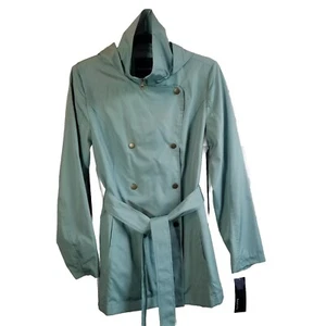 NWT 140$ Relativity Jacket Hooded Coat Menthol Green Womens Medium Snap Zip - Picture 1 of 10