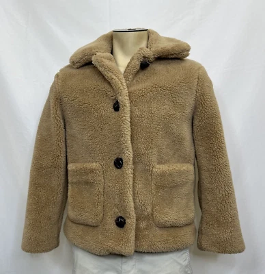 Chaqueta Blazer Philosophy Teddy Sherpa Polar Talla Pequeña Piel Sintética Bnfts Caridad Foto 1 de 4
