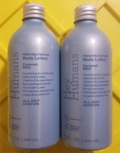 Hey Humans Body Lotion - Coconut Mint - 14 fl oz - Pack of 2 - New - Free Ship! - Picture 1 of 4