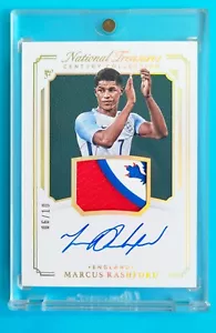 2018 National Treasures England Marcus Rashford Logo Patch Auto 6/10 RC - Picture 1 of 2