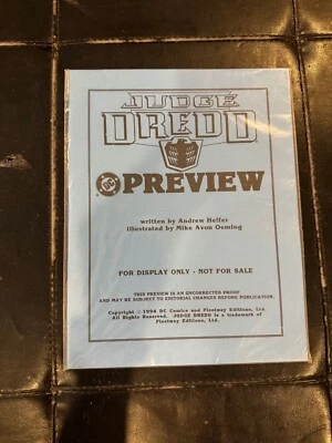 DC Preview Proof of Judge Dredd #1 por Andrew Helfer y Mike Avon Oeming 1994 Foto 1 de 4