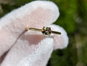 Andalusite Yellow Gold Ring Band 9ct/ 10ct 10k - Picture 1 of 8