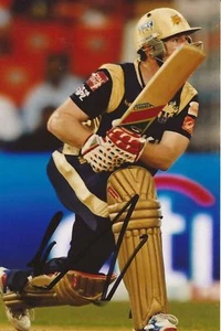 KOLKATA KNIGHT RIDERS: EOIN MORGAN SIGNED 6x4 PHOTO+COA - Picture 1 of 1