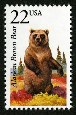 10x  BROWN BEAR  1987 22c Wildlife Animals US Postage Stamp Unused MINT NH - Image 1 of 2