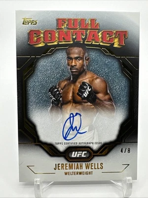 Jeremiah Wells 2024 Full Contact Gold Auto 4/8 UFC - 1401 - Image 1 of 2
