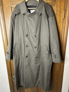Christian Dior Monsieur Men’s Trench Coat 44R Rain Repellent Wool Liner Double B - Picture 1 of 5