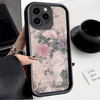 Case For iPhone Samsung Honor Motorola Xiaomi Girl Retro Flower ShockProof Cover - Image 1 of 4