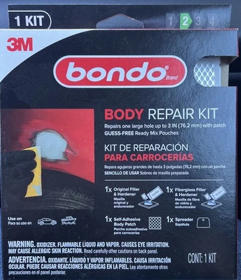 Kit de reparación de carrocería BONDO etapa 2 para 1 agujero grande de hasta 3" bolsas listas para mezclar 1 paquete Foto 1 de 2