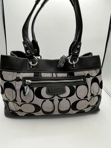 Coach Schultertasche Penelope Signature C schwarz Jacquard Leder H0993-14422 - Bild 1 von 9