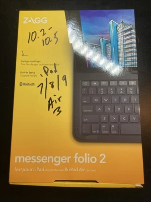 ZAGG Messenger Folio 2.0 para Apple iPad (9.ª/8.ª 7.ª generación) iPad Air (3.ª generación) Foto 1 de 4