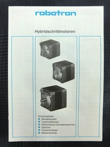 robotron-Verkaufsprospekt 1985 Hybridschrittmotoren, DIN-A4/8 Seiten - Bild 1 von 1