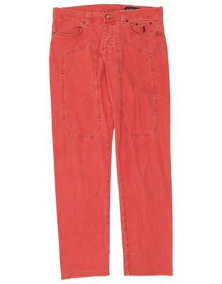 JECKERSON Mens Straight Casual Trousers W36 L34 Red AI16 - Image 1 of 3