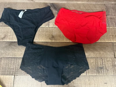 ⚡️Juego de 3 bragas Victoria's Secret descaradas/hiphugger ropa interior L NUEVO⚡️ Foto 1 de 3