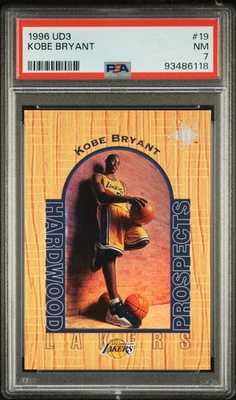 1996 Upper Deck UD3 Kobe Bryant #19 Hardwood Prospects PSA 7 - Imagem 1 de 2