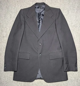 Vintage Yves Saint Laurent Herren Blazer Anzug Jacke Sport Mantel 40 Reg Schwarz YSL - Bild 1 von 7