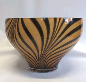 Murano Style Tiger Strip MCM Schale/Vase - Bild 1 von 8