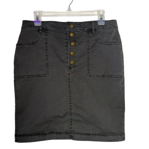 Banana Republic Distressed Straight Skirt Womens 10 Grunge Casual BOHO Pockets - Picture 1 of 12