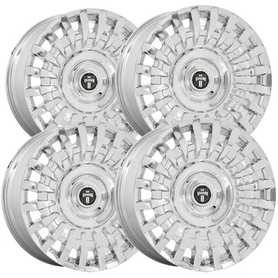 (Set of 4) Dub DC272 Honcho 24x9 5x115/5x120 +38mm Chrome Wheels Rims 24" Inch - Image 1 of 4