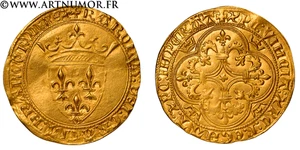 Charles VI - Ecu d'or à la couronne, nd, sl - Picture 1 of 1
