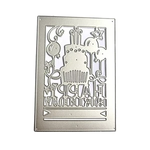 Happy Birthday Cake Rectangular Embossing Mold Carbon Steel Cutting Dies for DIY - Picture 1 of 6