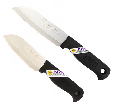 Juego de cuchillos Kiwi Nº 474 y 475 - Cuchillos de cocina tailandeses de 2 piezas hoja de acero inoxidable Foto 1 de 4