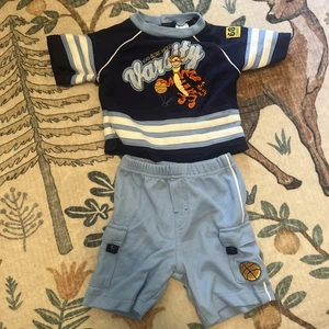Vintage Winnie Puuh Baby Outfit 2-teilig 12 Monate Jungen Mädchen Y2K 90er TIGGER - Bild 1 von 8