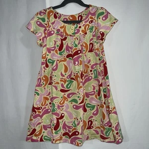 Hanna Anderson Cotton Girls Size 110 Size 5 Yellow/Retro Print - Picture 1 of 6