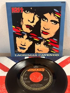 KISS Tears Are Falling 1985 MEXICO 7" PROMO 45 Hard Rock Mono/ Stereo - Picture 1 of 5