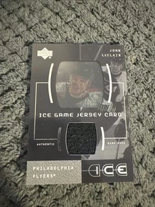 2001 Upper Deck John LeClair Game patch Ice Game Jersey Card I-le - Picture 1 of 2