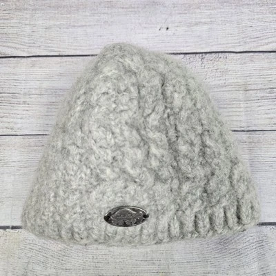 Gorro Turtlefur para mujer lana merino tejido con cable forrado de lana gris Foto 1 de 4