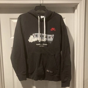Nike Unisex Adulto L NYC Hustle And Bustle Subway Just Do It Rara Sudadera con Capucha Negra - Imagen 1 de 5